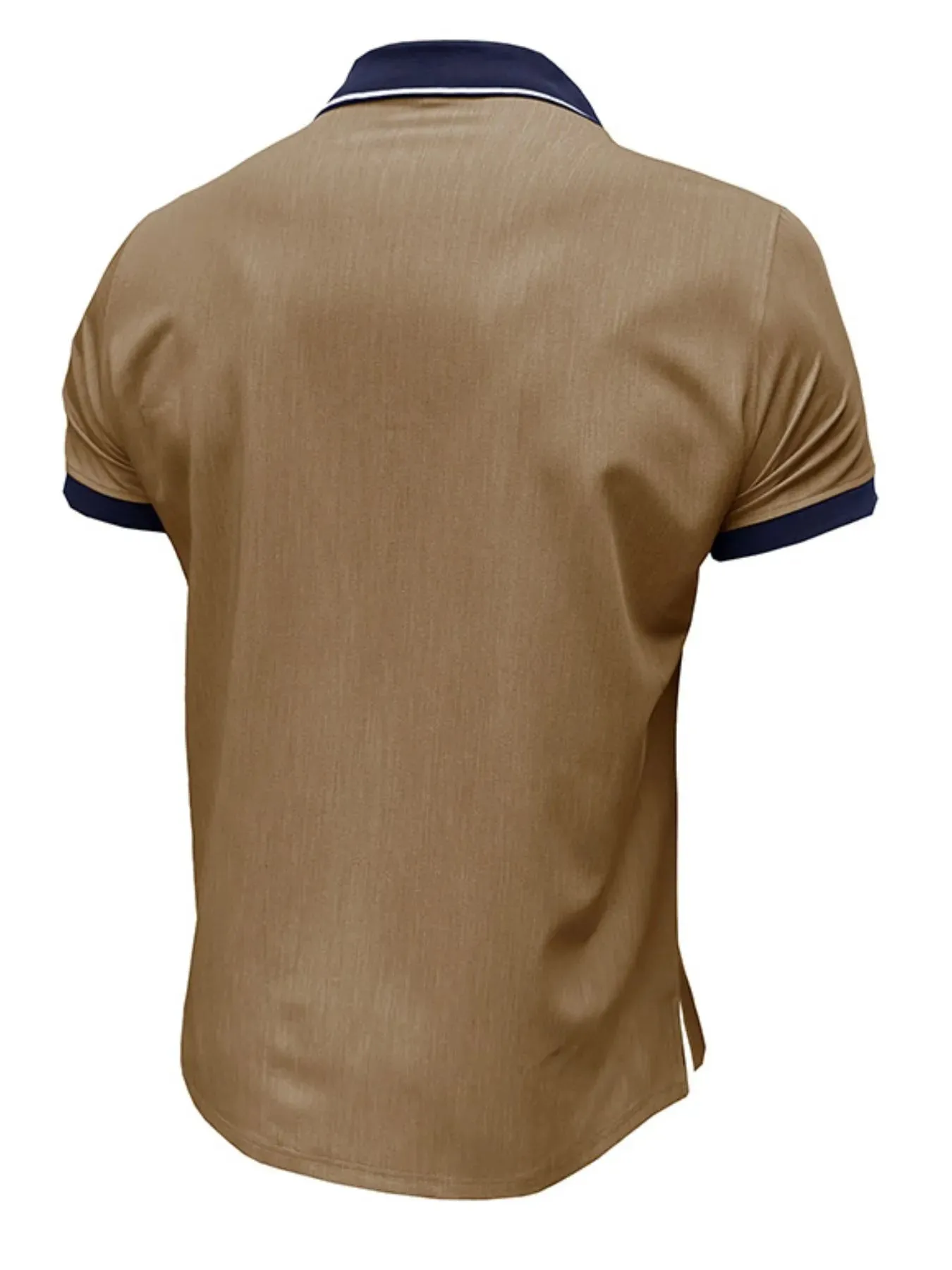 Men's Contrast Collar Pocket Polo Shirt sold by Gigi Laurent product image thumbnail 3