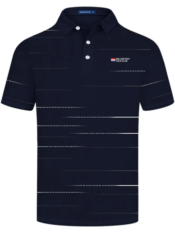 Men's Plus Size Striped Short Sleeve Polo Shirt sold by Gigi Laurent