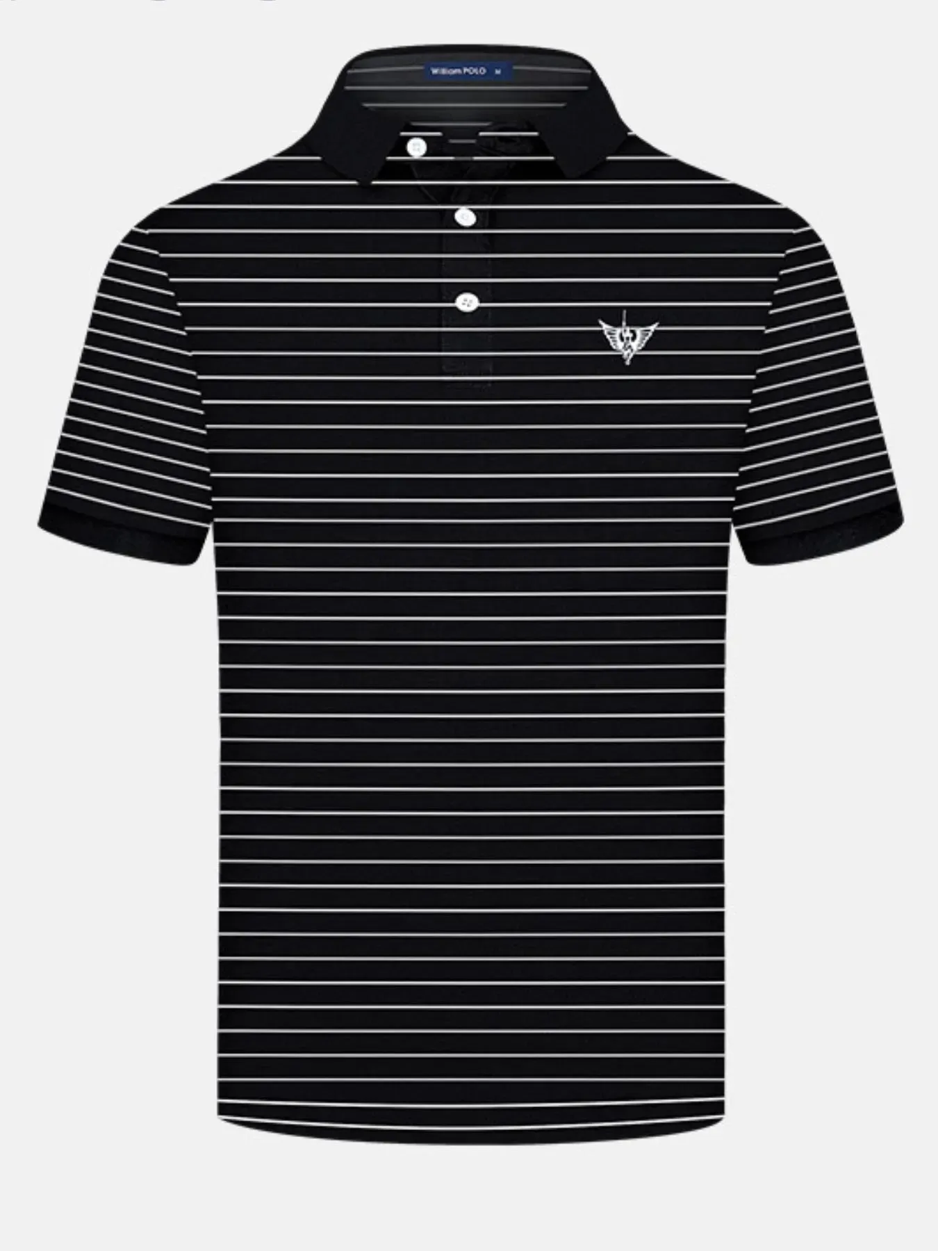 Men's Plus Size Striped Short Sleeve Polo Shirt sold by Gigi Laurent product image thumbnail 4