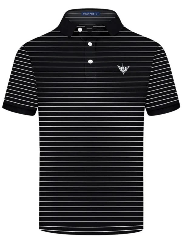 Men's Plus Size Striped Short Sleeve Polo Shirt sold by Gigi Laurent