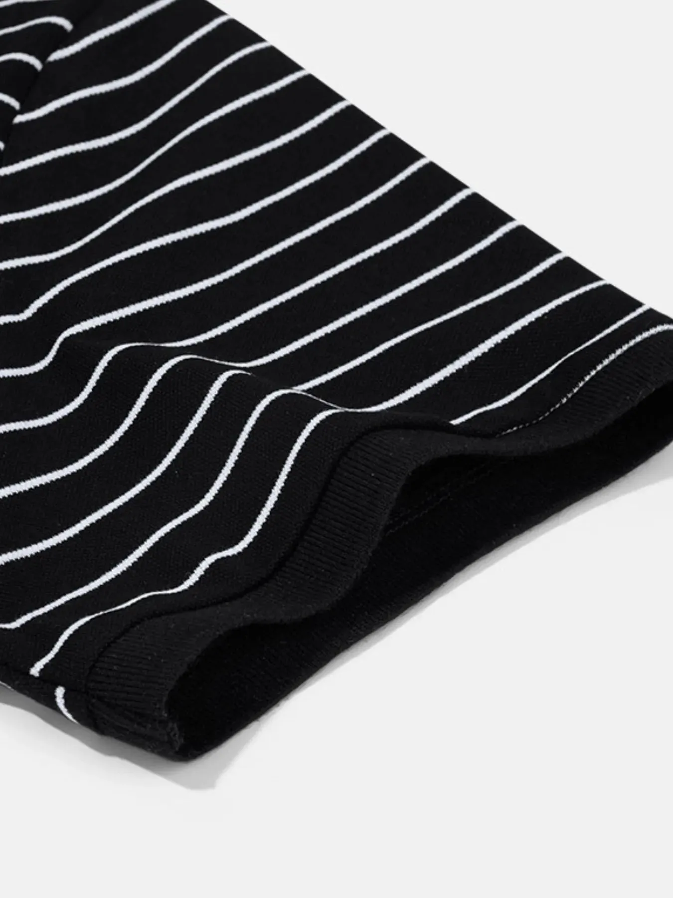 Men's Plus Size Striped Short Sleeve Polo Shirt sold by Gigi Laurent product image thumbnail 2