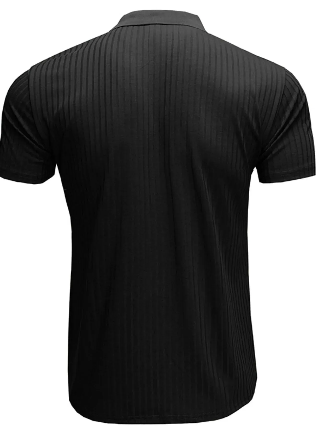 Men's Ribbed Knit Slim Fit Polo Shirt sold by Gigi Laurent product image thumbnail 4