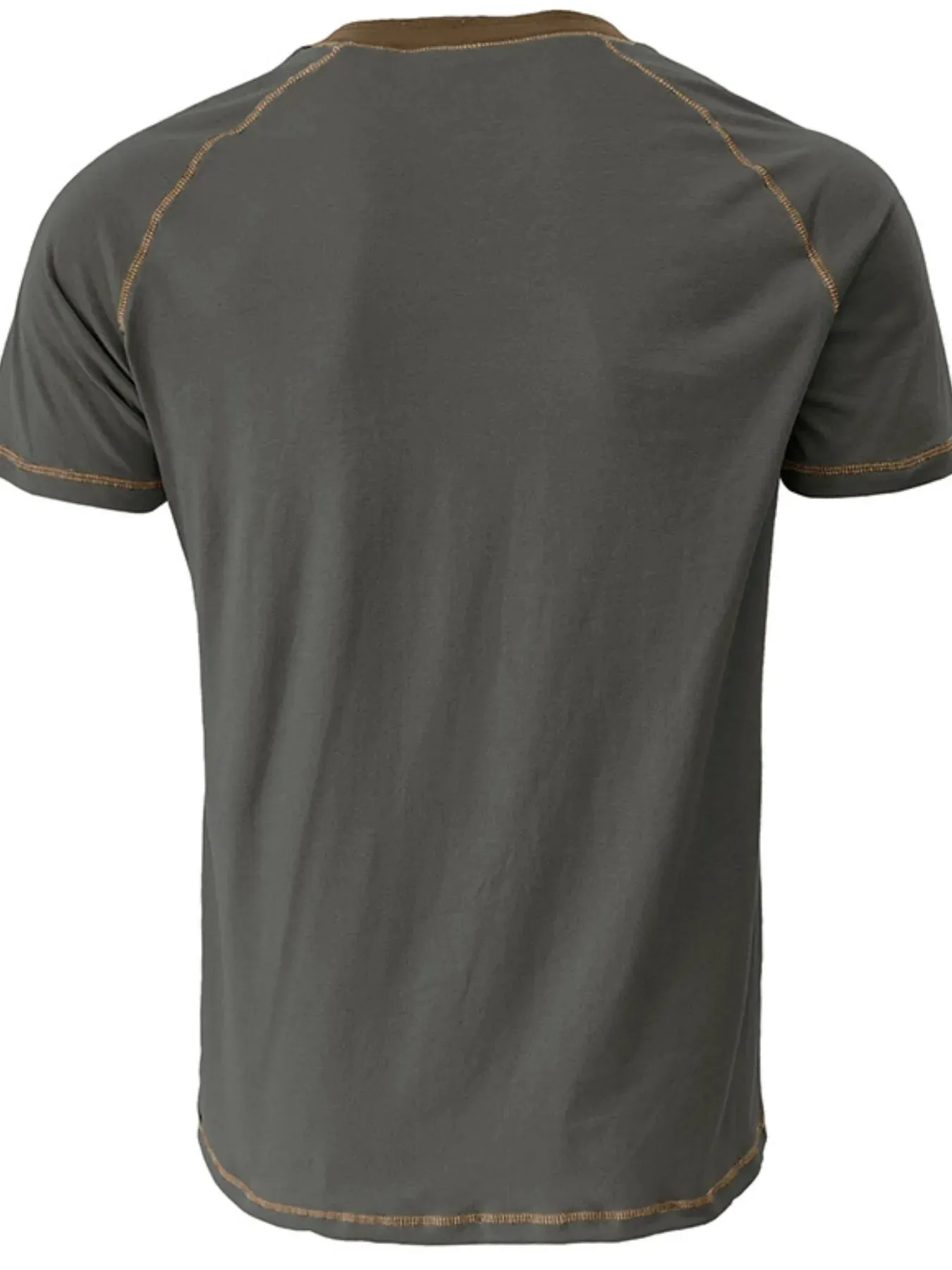 Men's Contrast Trim Henley Polo Shirt sold by Gigi Laurent product image thumbnail 4