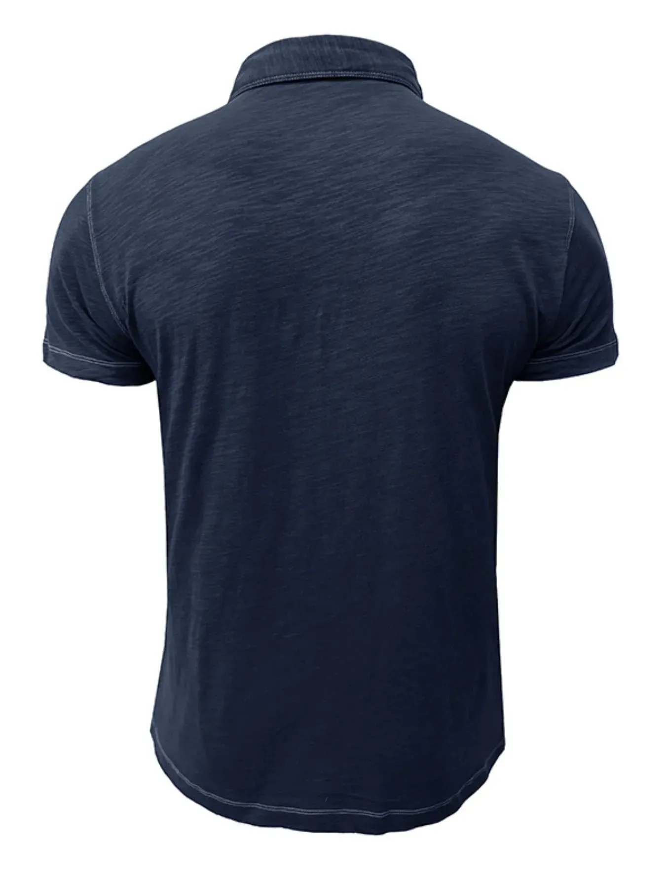 Men's Classic Heathered Polo Shirt with Contrast Buttons sold by Gigi Laurent product image thumbnail 4