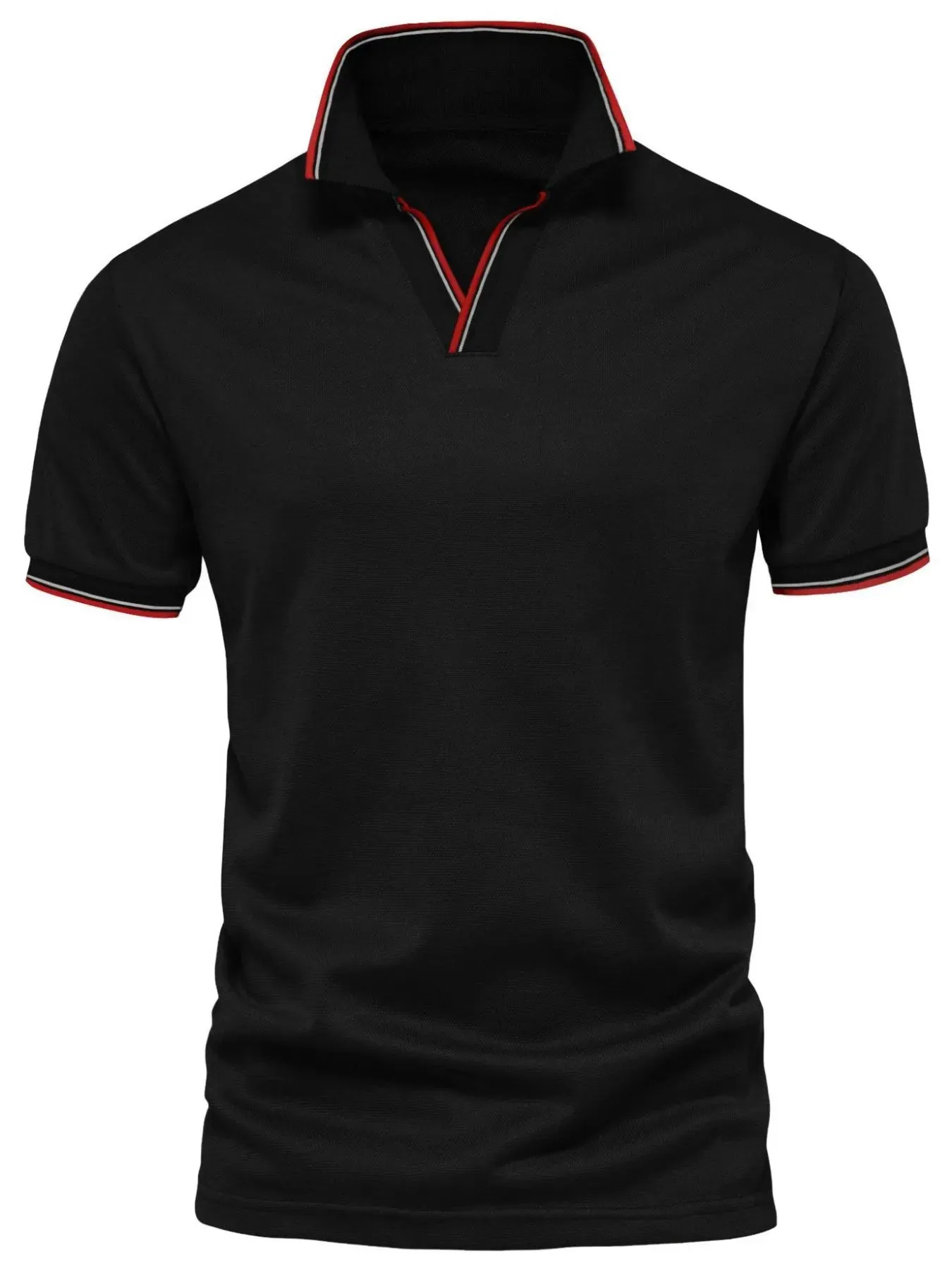 Men's Contrast Trim Short Sleeve Polo Shirt sold by Gigi Laurent product image thumbnail 4