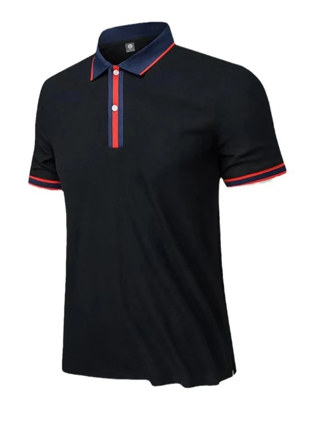Men's Plus Size Contrast Trim Short Sleeve Polo Shirt sold by Gigi Laurent product image thumbnail 5