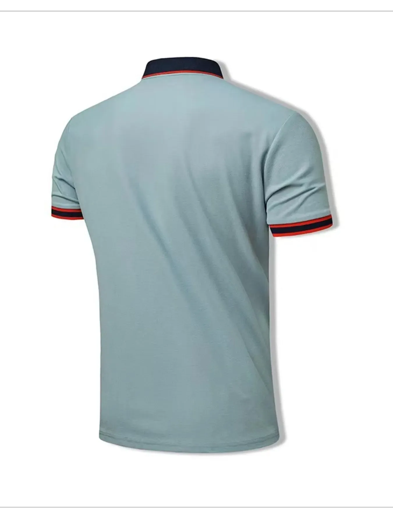 Men's Plus Size Contrast Trim Short Sleeve Polo Shirt sold by Gigi Laurent product image thumbnail 4