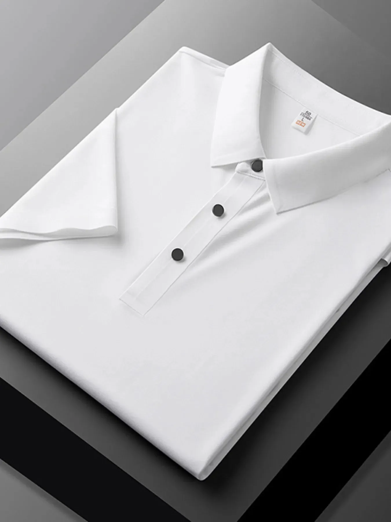 Men's Plus Size Short Sleeve Polo Shirt sold by Gigi Laurent product image thumbnail 4