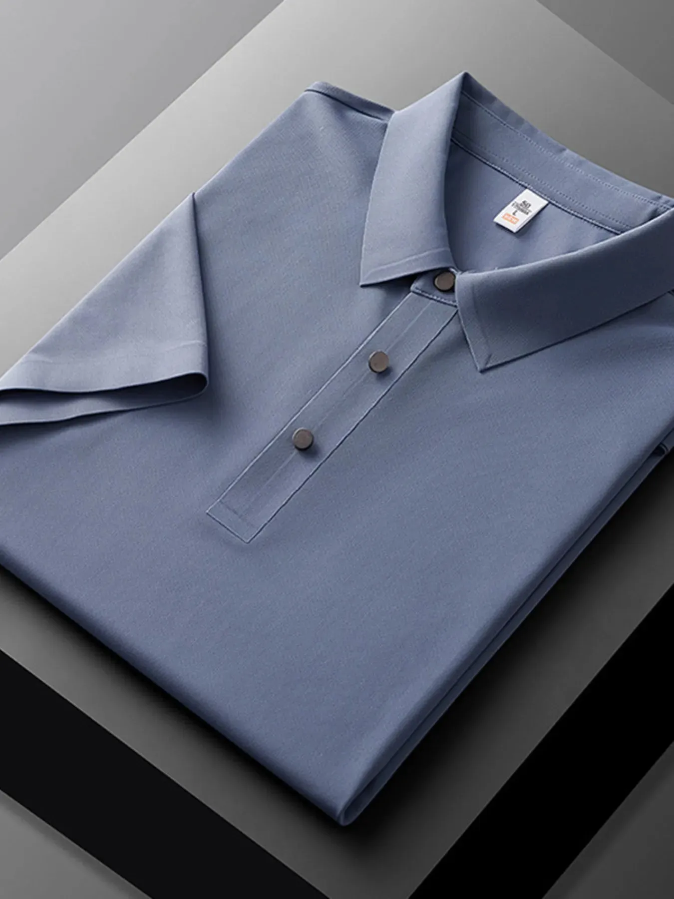 Men's Plus Size Short Sleeve Polo Shirt sold by Gigi Laurent product image thumbnail 2