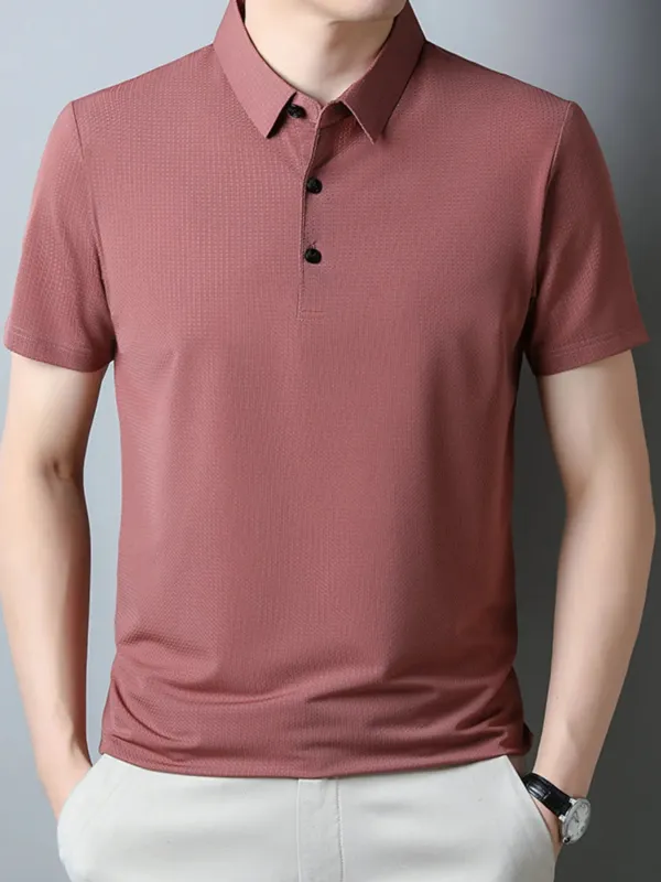 Men's Plus Size Classic Textured Slim Fit Polo Shirt sold by Gigi Laurent