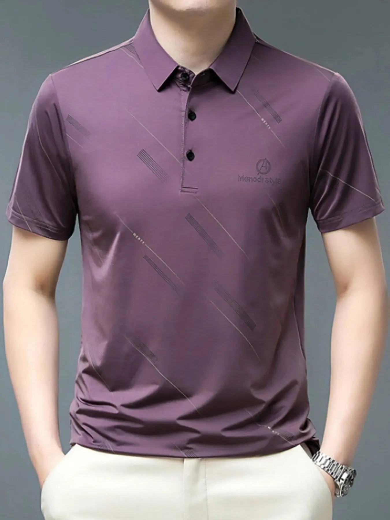 Men's Plus Size Quick-Dry Short Sleeve Polo Shirt sold by Gigi Laurent product image thumbnail 3