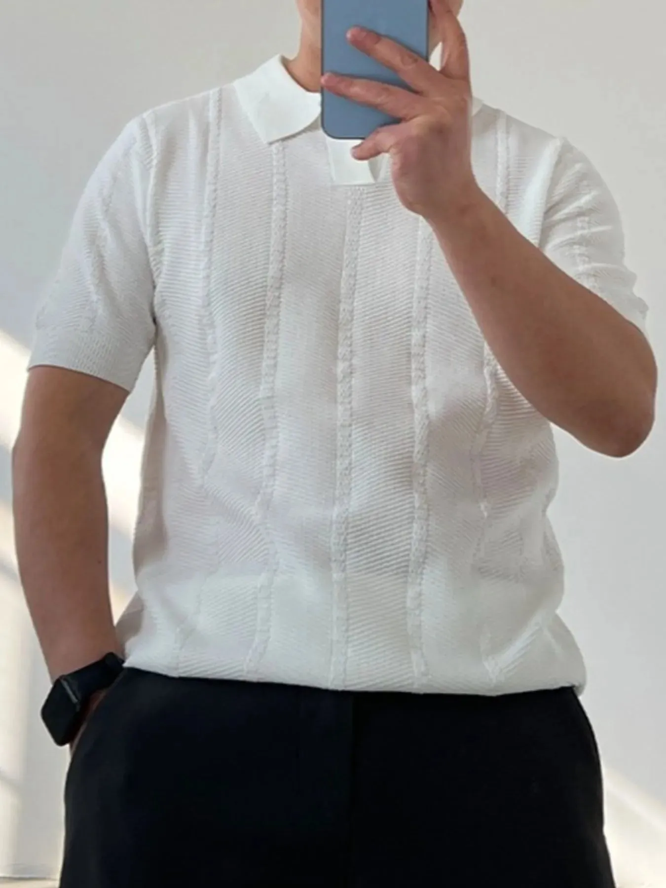 Men's Full Size Breathable Short Sleeve Polo Shirt Plus Size sold by Gigi Laurent product image thumbnail 3