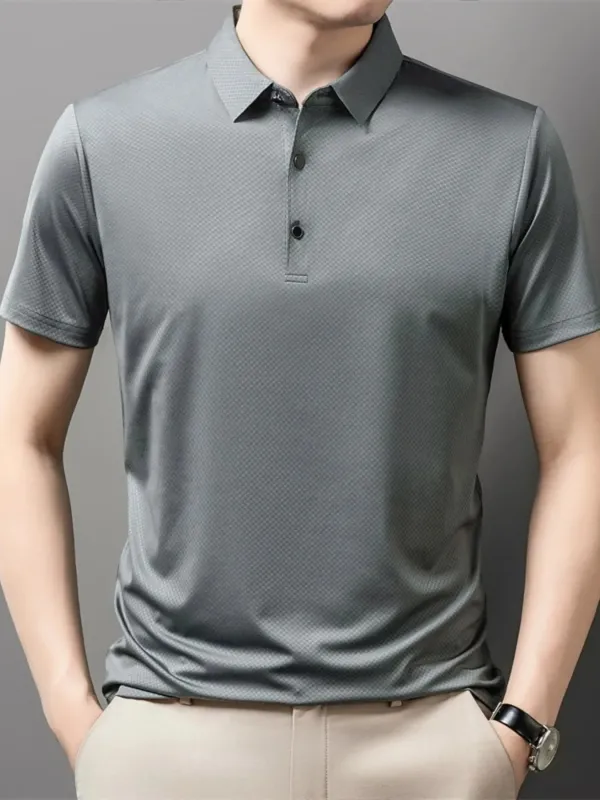 Men's Plus Size Casual Breathable Quick-Dry Polo Shirt sold by Gigi Laurent