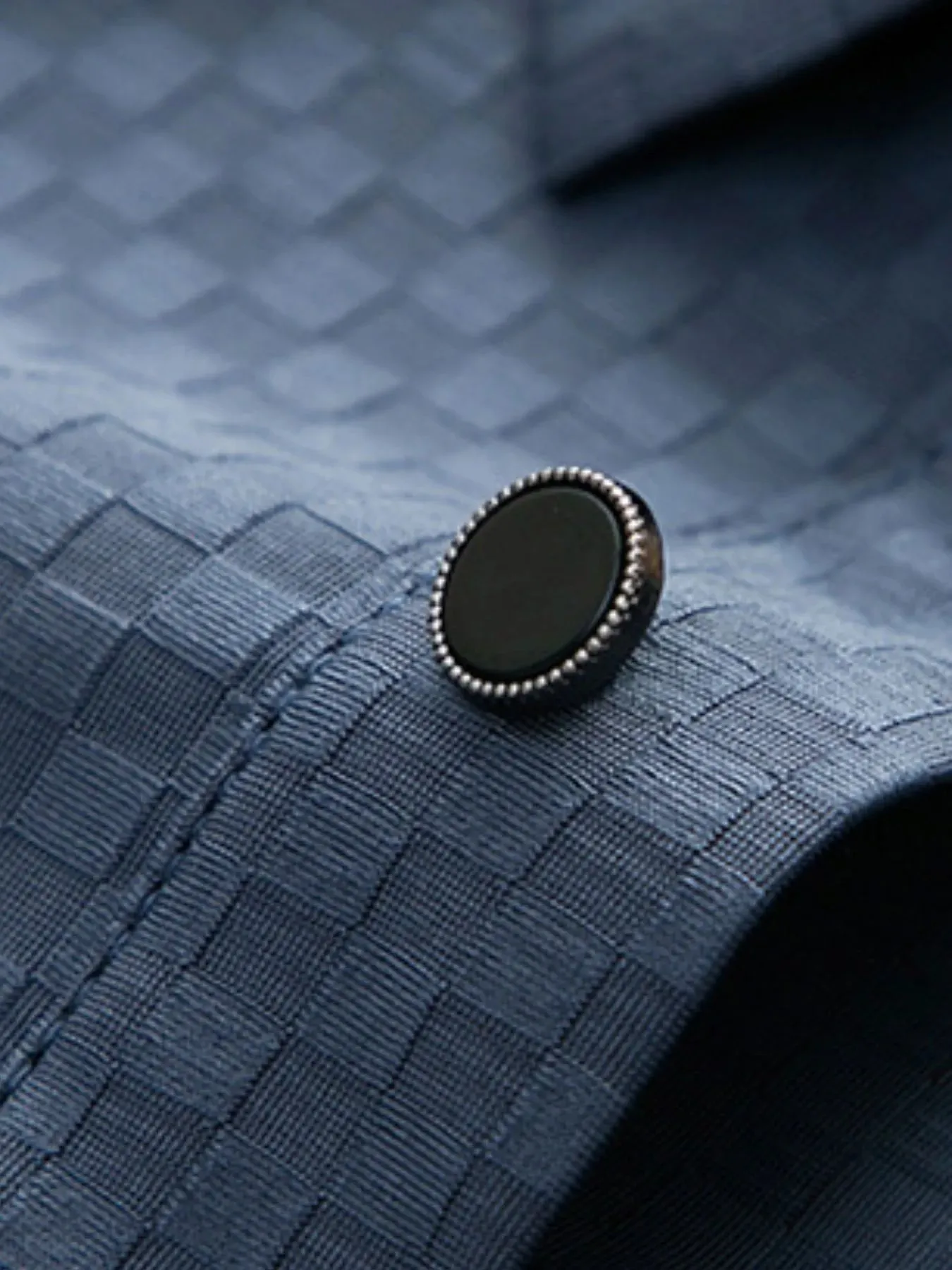 Men's Plus Size Diamond Pattern Short Sleeve Polo Shirt sold by Gigi Laurent product image thumbnail 3