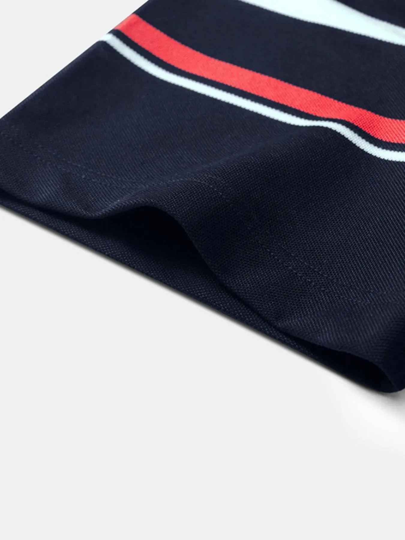 Men's Plus Size Classic Striped Short Sleeve Polo Shirt sold by Gigi Laurent product image thumbnail 3