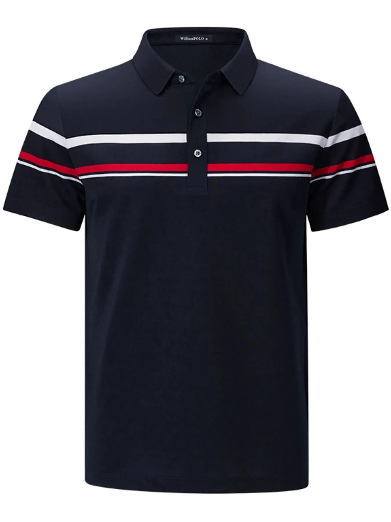 Men's Plus Size Classic Striped Short Sleeve Polo Shirt sold by Gigi Laurent