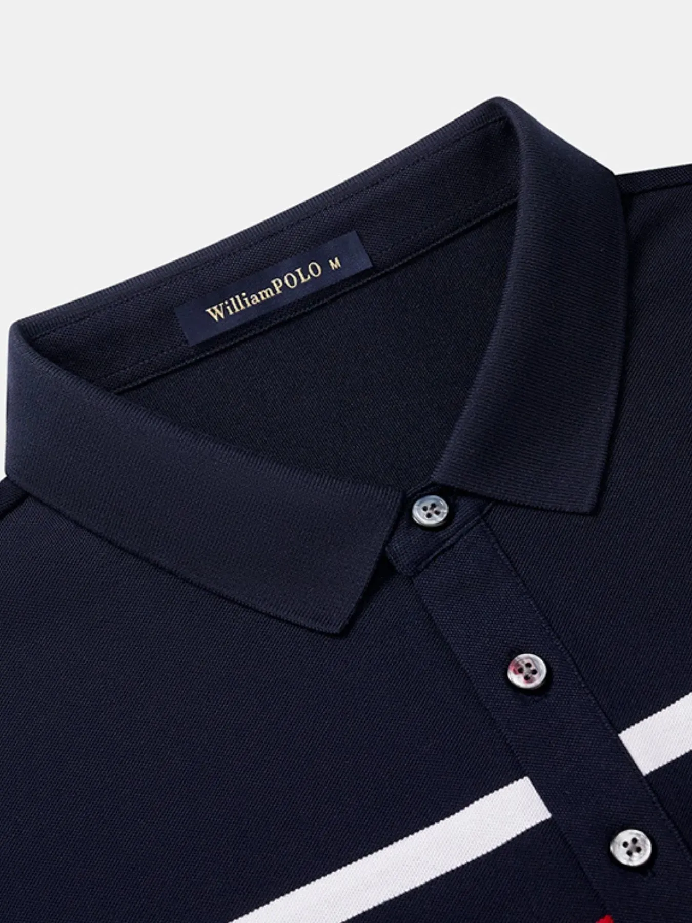 Men's Plus Size Classic Striped Short Sleeve Polo Shirt sold by Gigi Laurent product image thumbnail 2