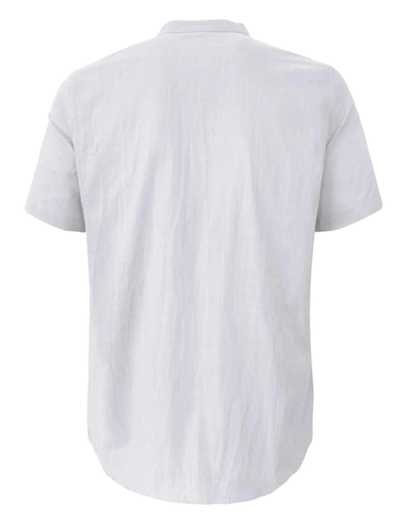 Men's Casual Collar Short Sleeve Linen Polo Shirt sold by Gigi Laurent product image thumbnail 4