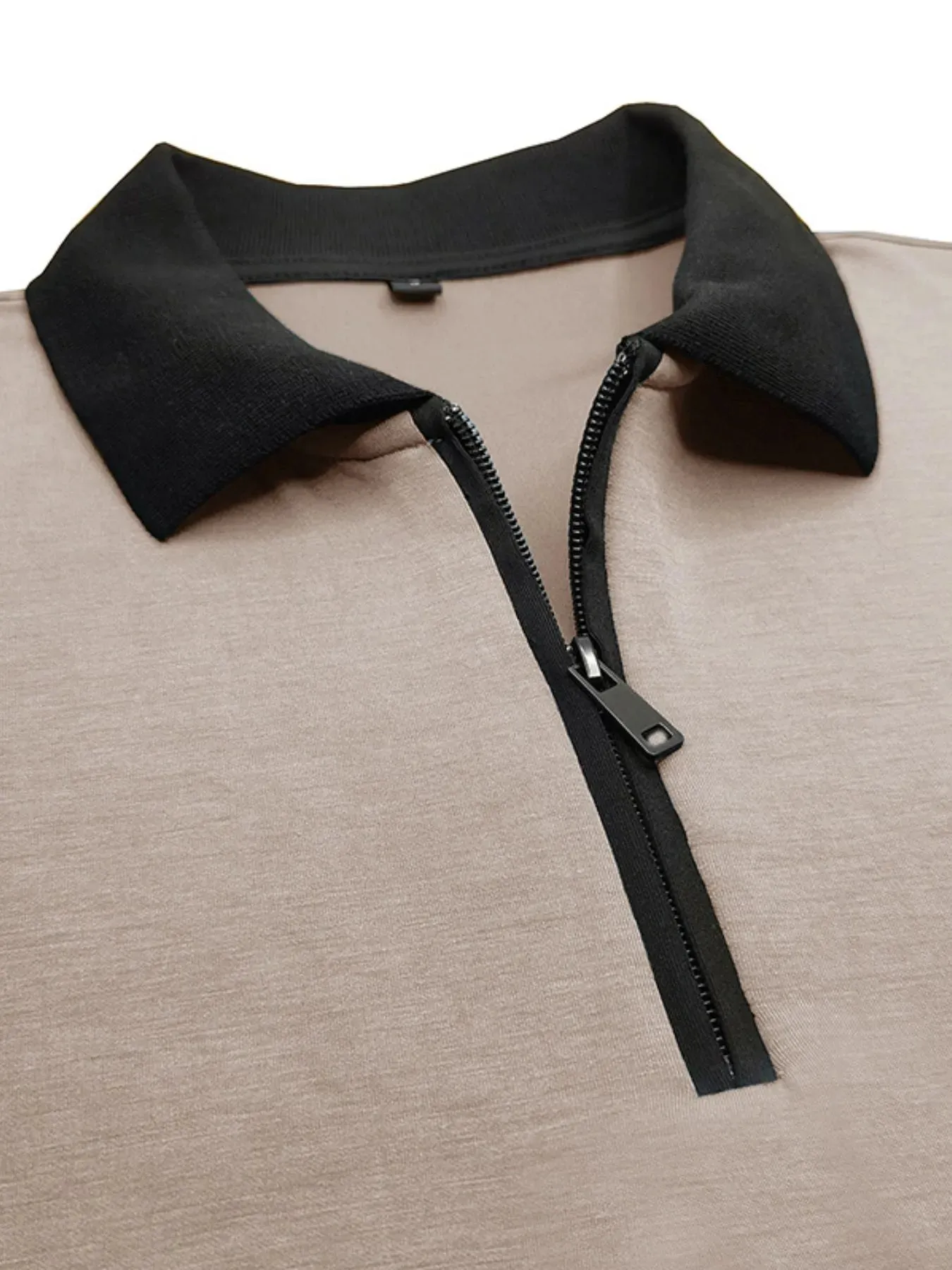 Men's Classic Long Sleeve Contrast Collar Polo Shirt sold by Gigi Laurent product image thumbnail 5