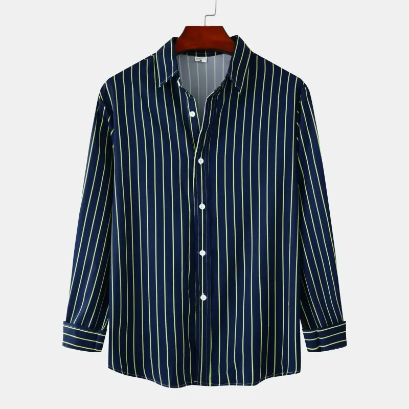 Men's Striped Button-Down Shirt sold by Gigi Laurent