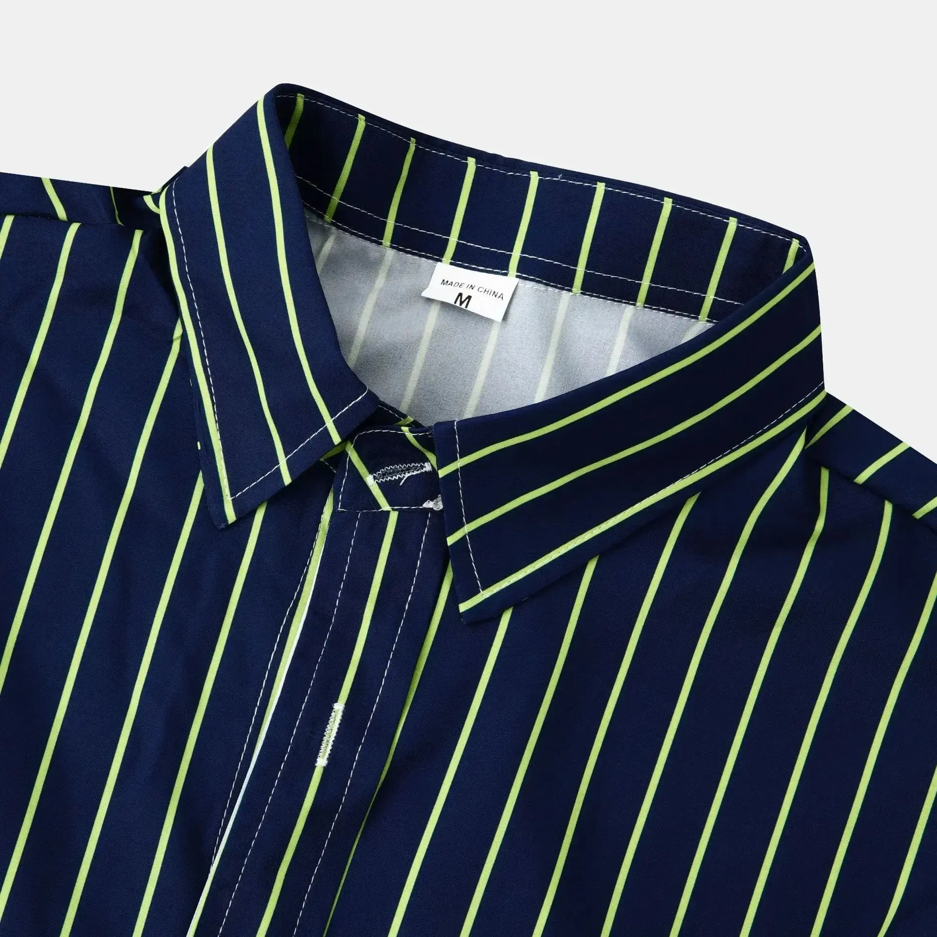 Men's Striped Button-Down Shirt sold by Gigi Laurent product image thumbnail 3