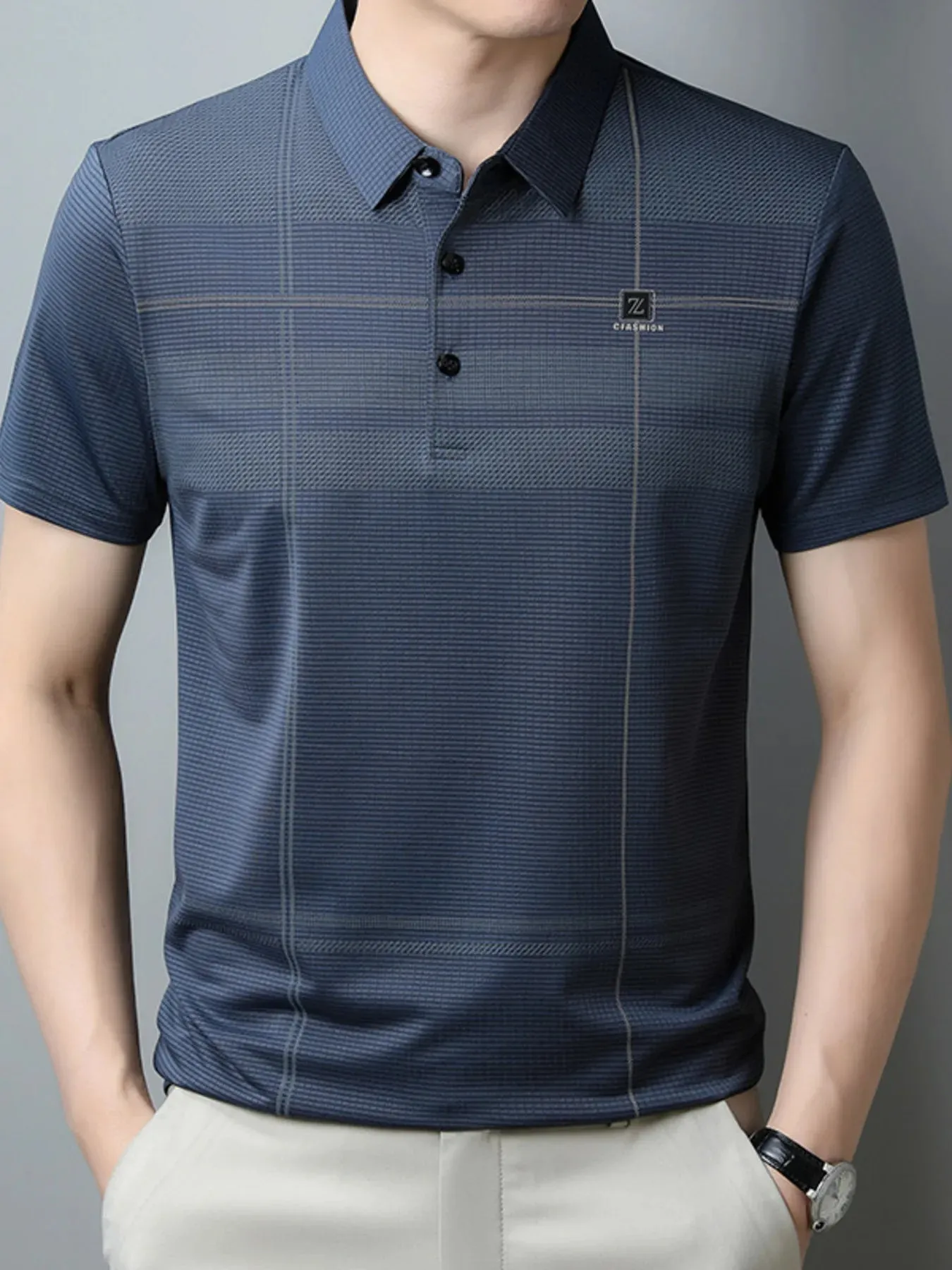 Men's Plus Size Quick-Dry Short Sleeve Polo Shirt sold by Gigi Laurent product image thumbnail 4