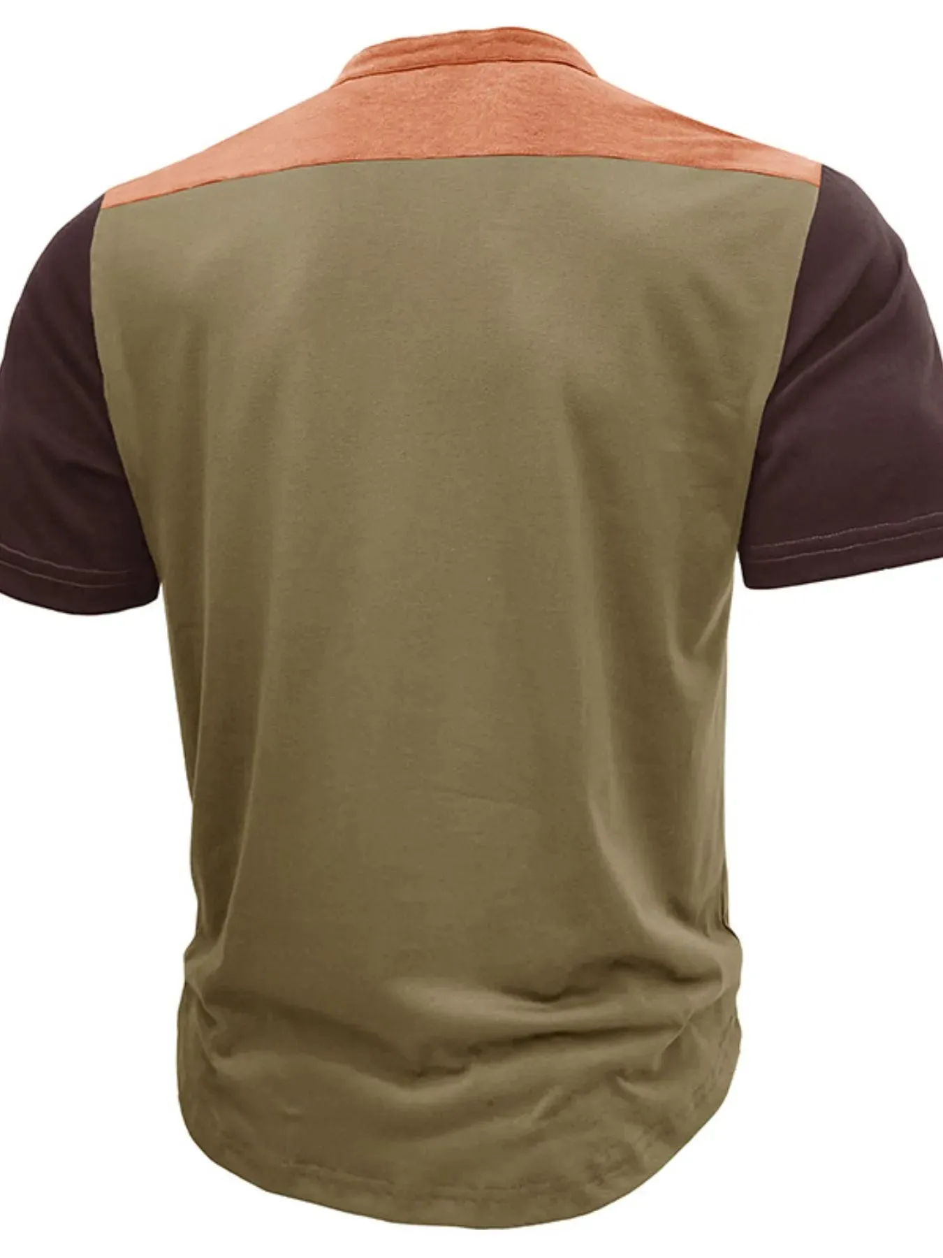 Men's Plus Size Color Block Short Sleeve Polo Shirt sold by Gigi Laurent product image thumbnail 3