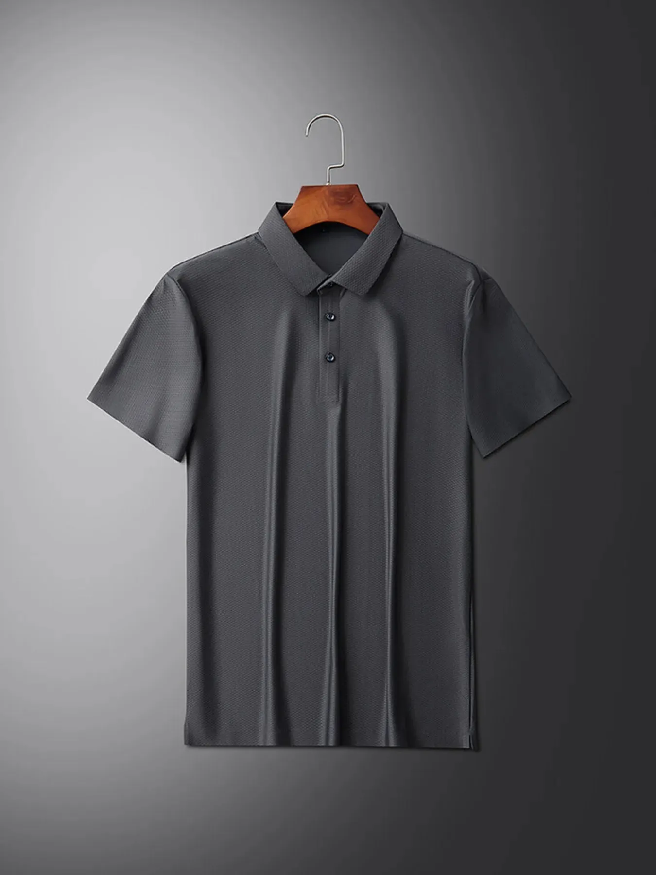 Men's Plus Size Breathable Short Sleeve Polo Shirt sold by Gigi Laurent product image thumbnail 5