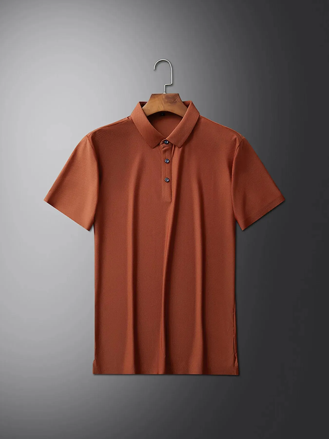 Men's Plus Size Breathable Short Sleeve Polo Shirt sold by Gigi Laurent product image thumbnail 3