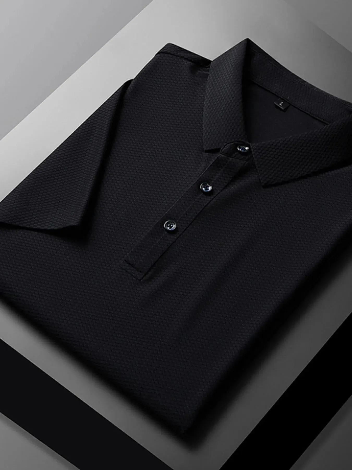 Men's Plus Size Breathable Short Sleeve Polo Shirt sold by Gigi Laurent product image thumbnail 2