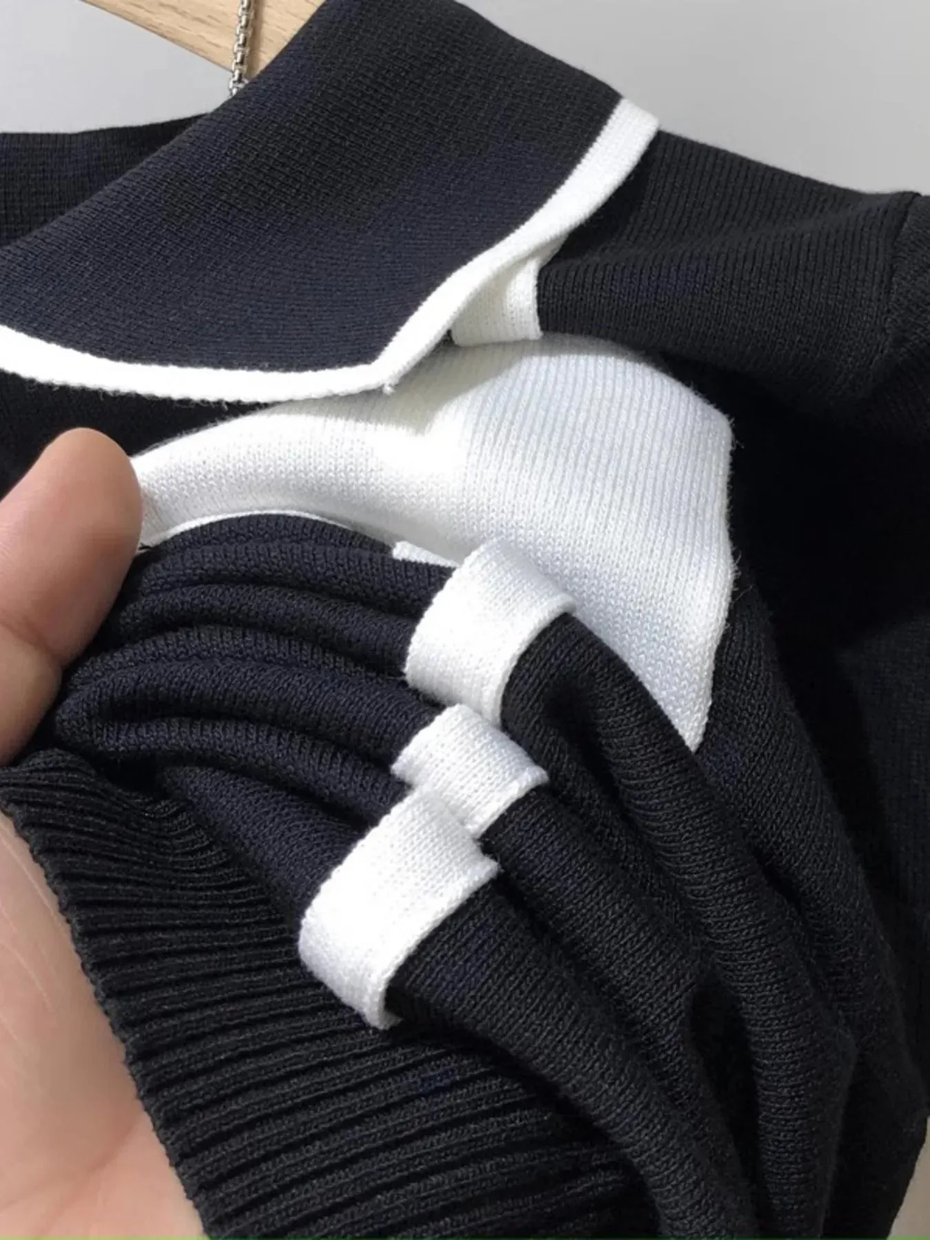 Men's Full Size Contrast Trim Knit Polo Shirt Plus Size sold by Gigi Laurent product image thumbnail 4