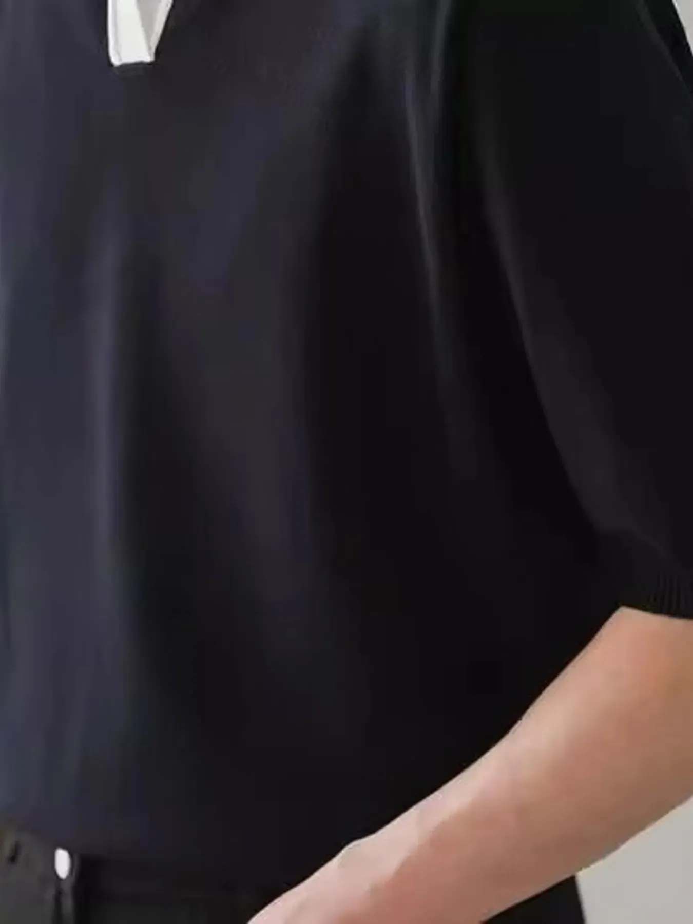 Men's Full Size Contrast Collar Short Sleeve Polo Shirt Plus Size sold by Gigi Laurent product image thumbnail 5
