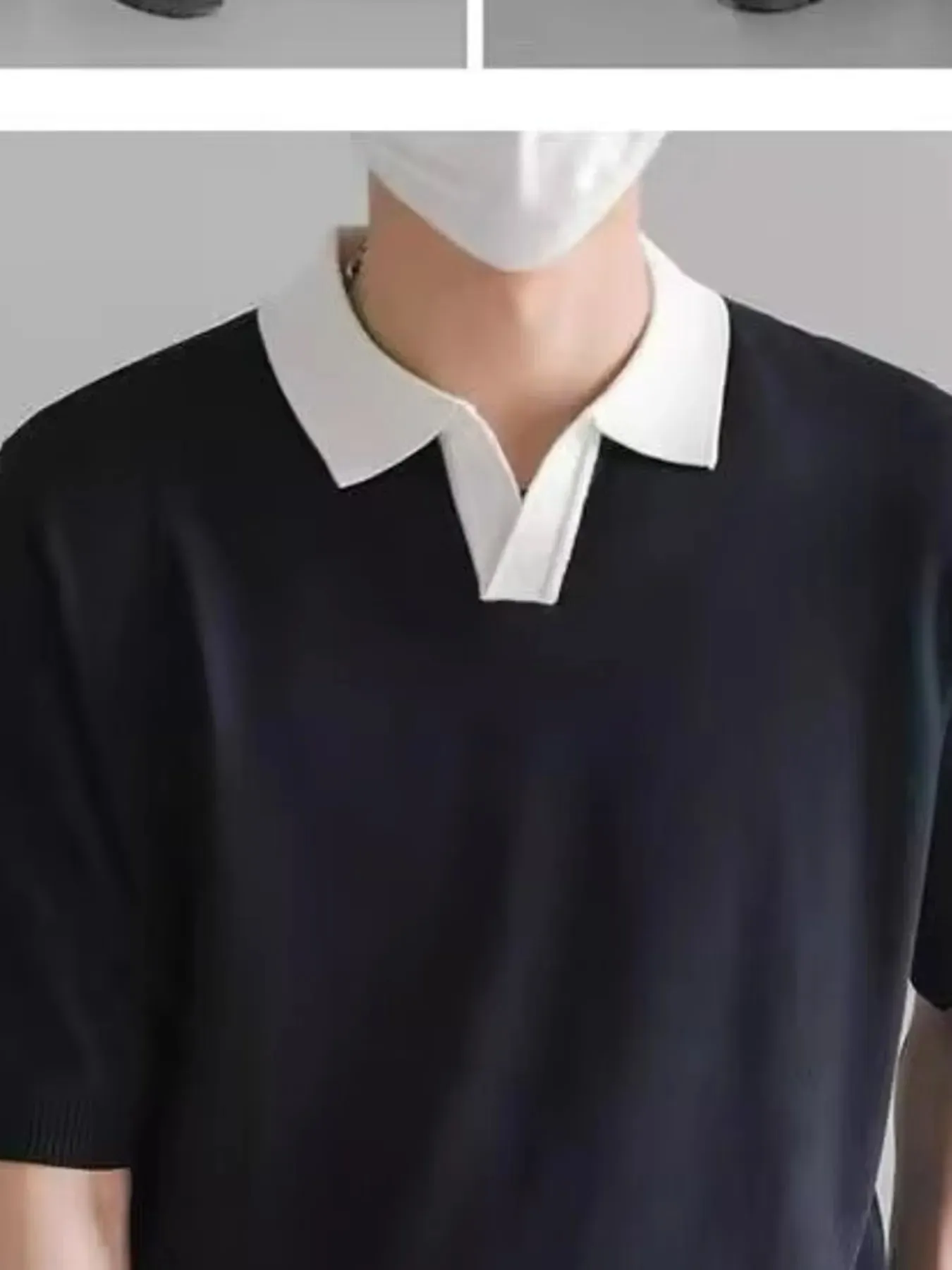 Men's Full Size Contrast Collar Short Sleeve Polo Shirt Plus Size sold by Gigi Laurent product image thumbnail 3