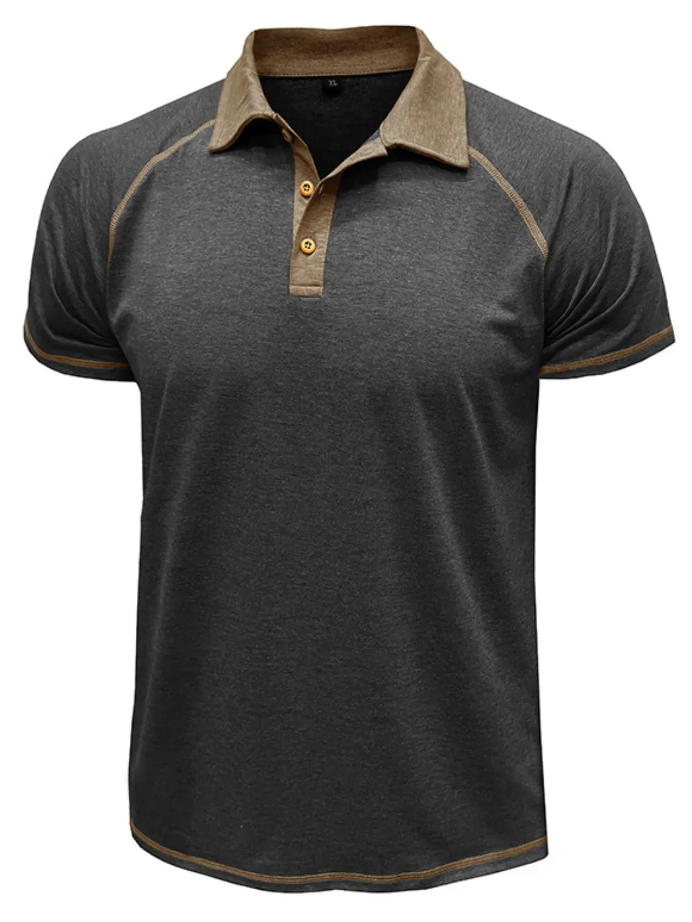 Men's Full Size Contrast Collar Short Sleeve Polo Shirt Plus Size sold by Gigi Laurent product image thumbnail 2