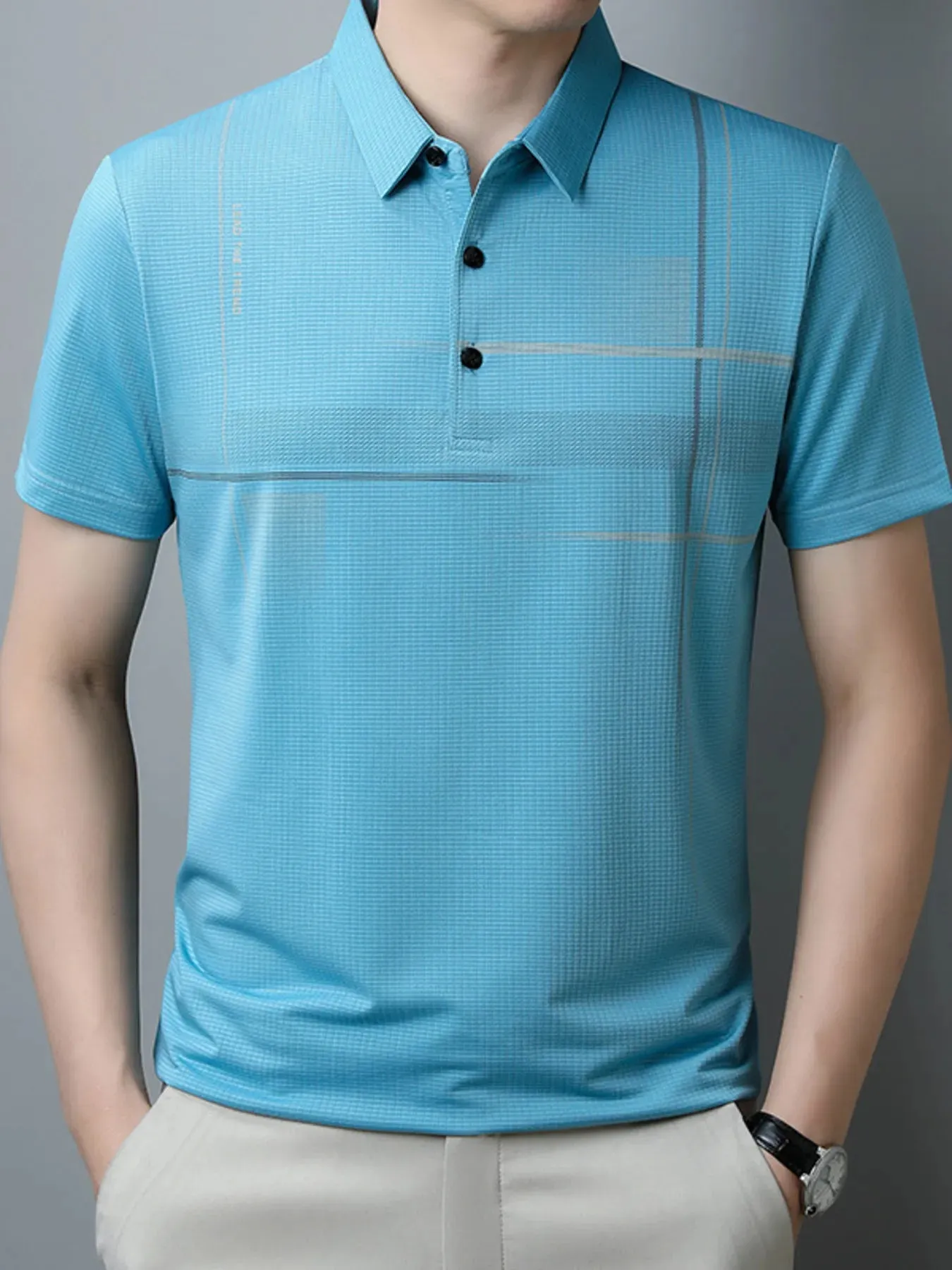 Men's Plus Size Quick-Dry Short Sleeve Polo Shirt sold by Gigi Laurent product image thumbnail 2