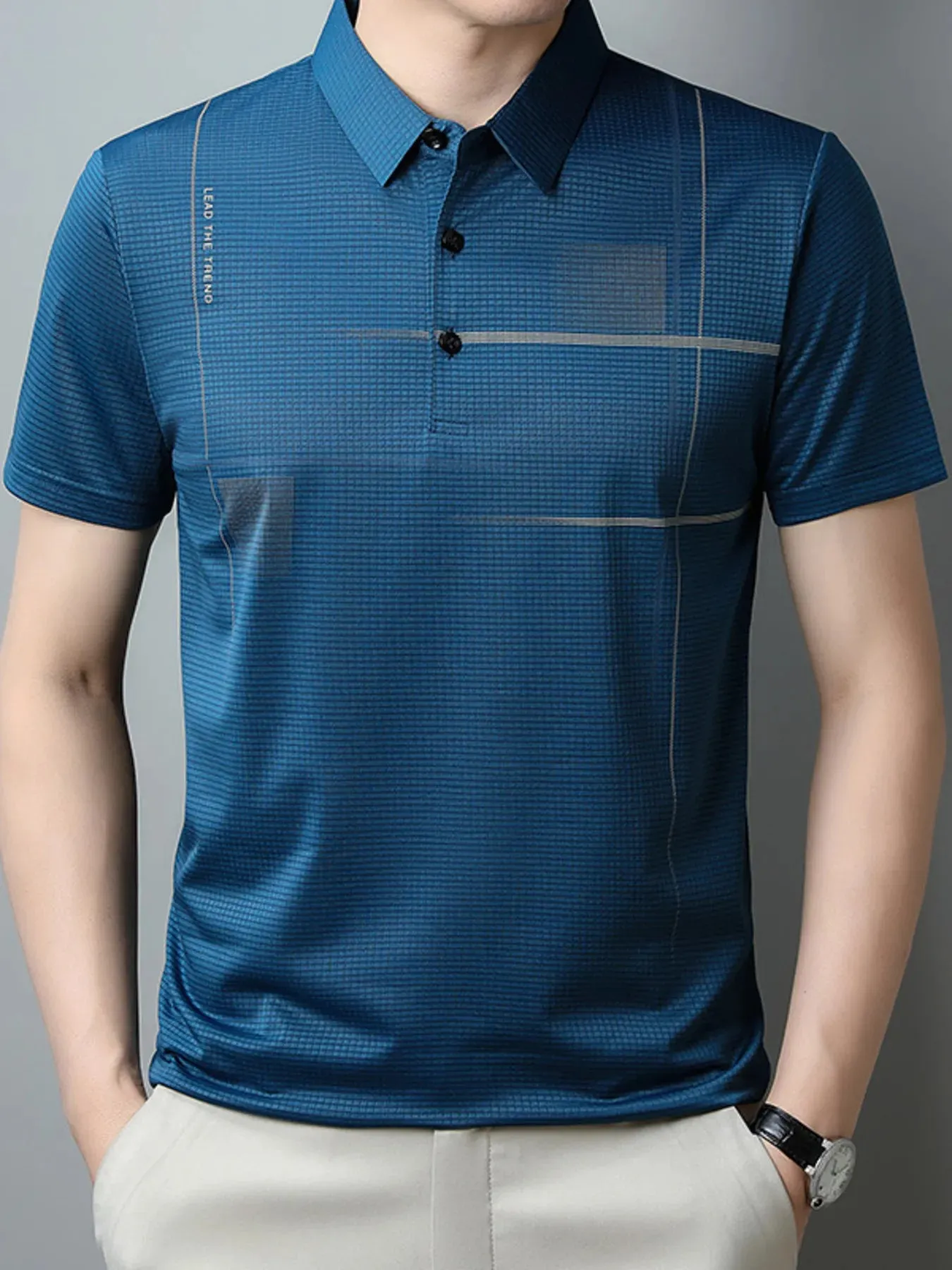 Men's Plus Size Quick-Dry Short Sleeve Polo Shirt sold by Gigi Laurent product image thumbnail 3
