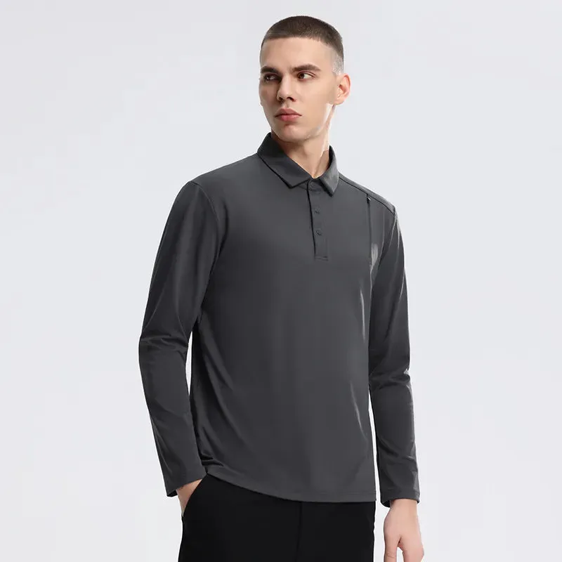 Men's Plus Size Classic Long Sleeve Polo Shirt sold by Gigi Laurent