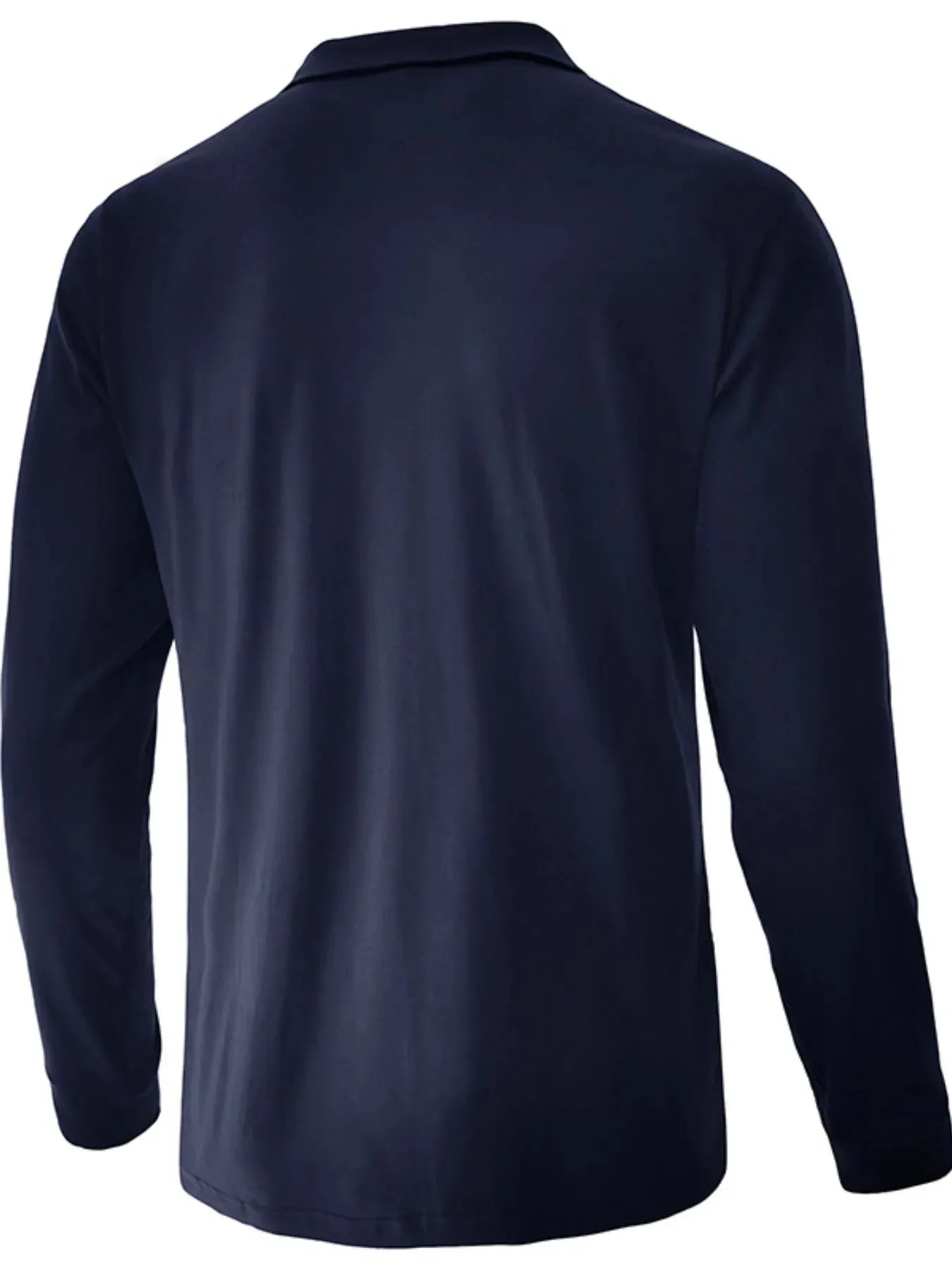 Men's Color Block Long Sleeve Polo Shirt sold by Gigi Laurent product image thumbnail 3
