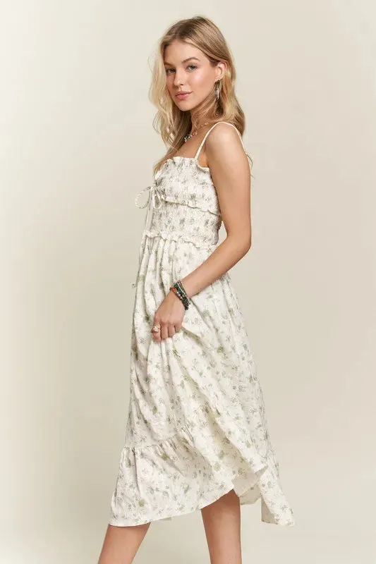 ADORA Smocked Floral Sweetheart Neck Cami Dress sold by Gigi Laurent product image thumbnail 4