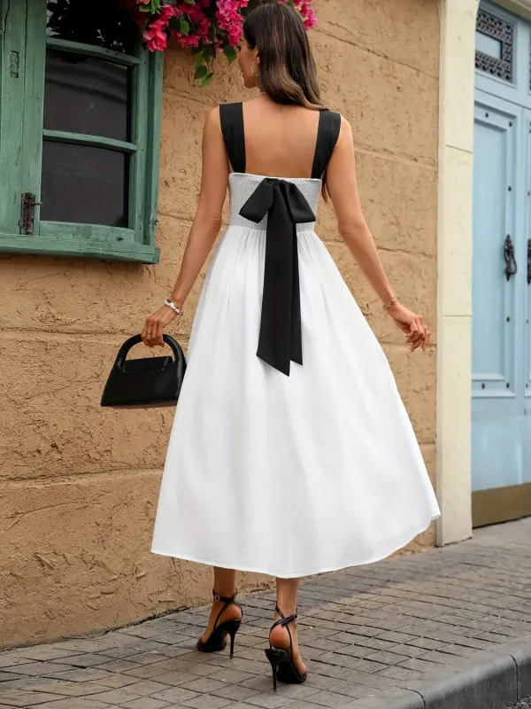 Sweetheart Neck Wide Strap Midi Dress sold by Gigi Laurent