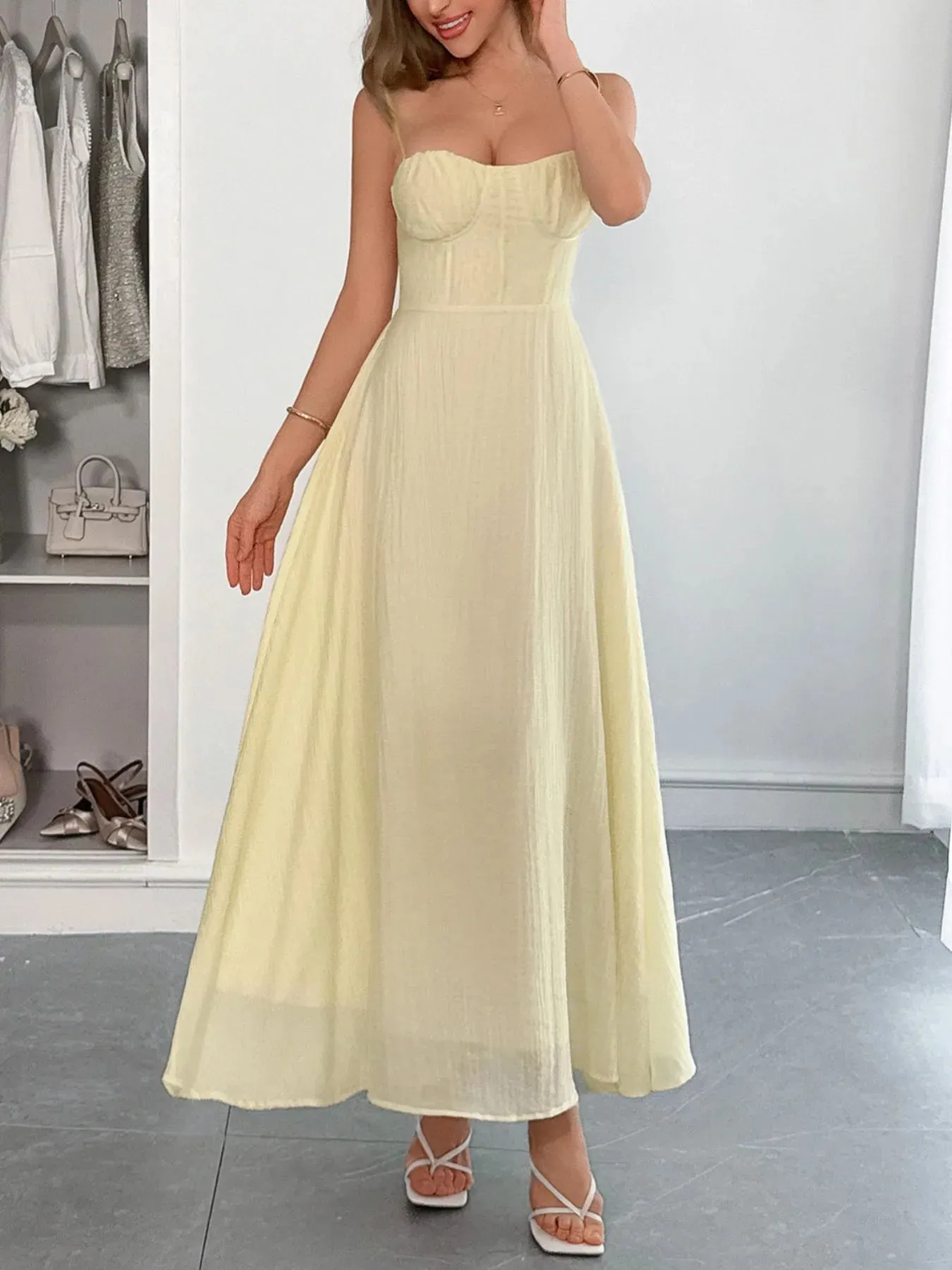 Sweetheart Neck Cami Dress sold by Gigi Laurent product image thumbnail 4