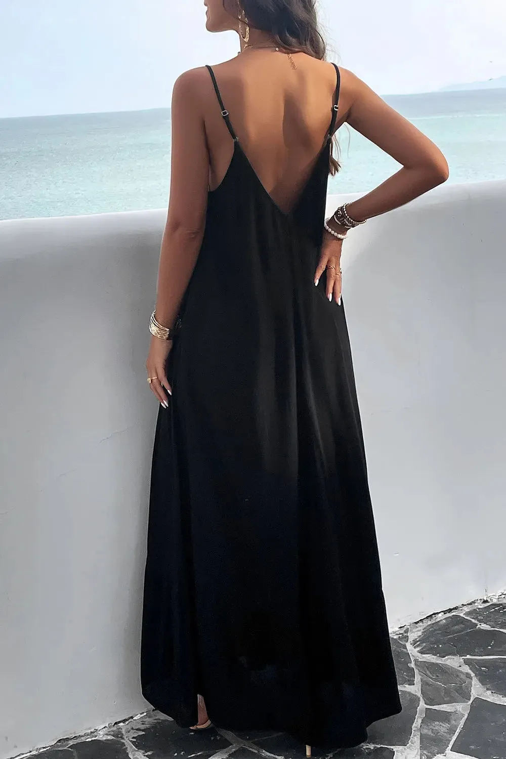 Devine Backless Maxi Cami Dress with Pockets sold by Gigi Laurent product image thumbnail 2