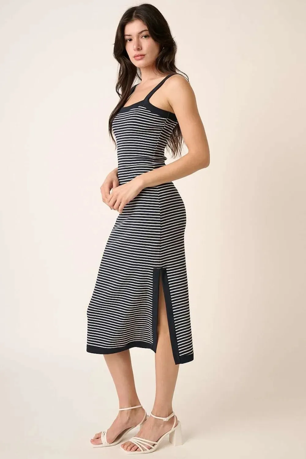 Mittoshop Contrast Striped Midi Cami Dress sold by Gigi Laurent product image thumbnail 3