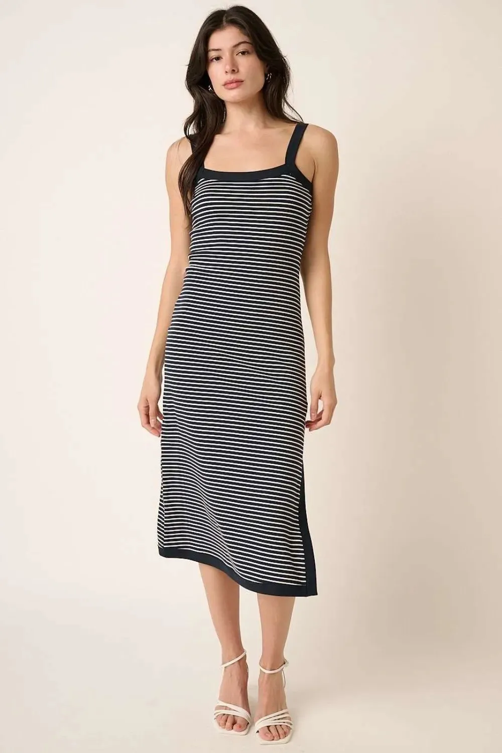 Mittoshop Contrast Striped Midi Cami Dress sold by Gigi Laurent product image thumbnail 4