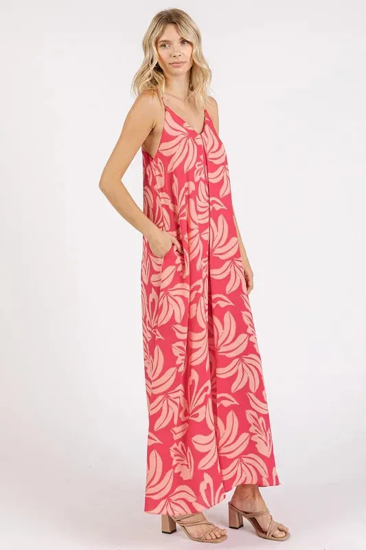 Mittoshop Printed V-Neck Maxi Cami Dress with Pockets sold by Gigi Laurent product image thumbnail 3