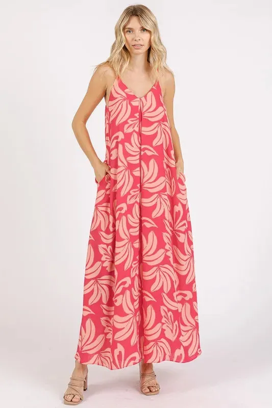 Mittoshop Printed V-Neck Maxi Cami Dress with Pockets sold by Gigi Laurent product image thumbnail 2
