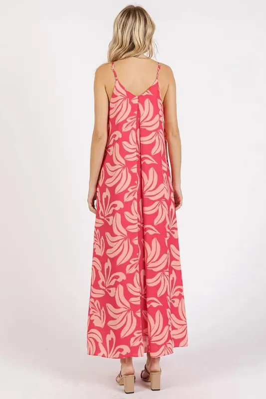 Mittoshop Printed V-Neck Maxi Cami Dress with Pockets sold by Gigi Laurent product image thumbnail 4