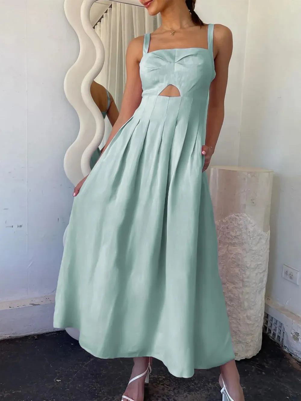 Devine Cutout Square Neck Cami Dress sold by Gigi Laurent product image thumbnail 3