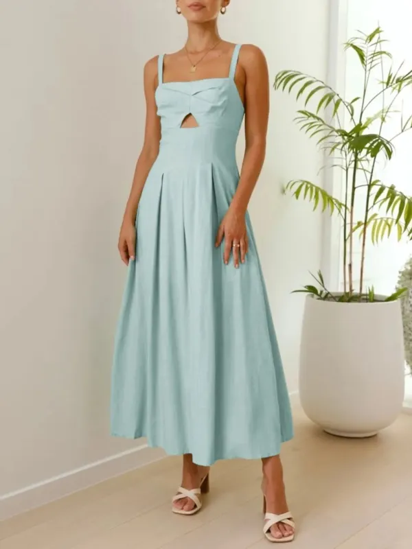 Devine Cutout Square Neck Cami Dress sold by Gigi Laurent