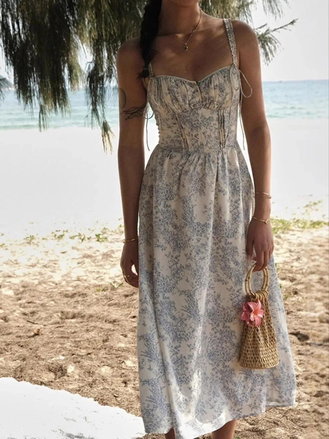 Floral Print Midi Cami Dress sold by Gigi Laurent product image thumbnail 2